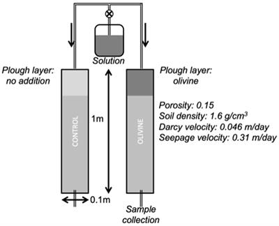 The dissolution of olivine added to soil at 32°C: the fate of weathering products and its implications for enhanced weathering at different temperatures